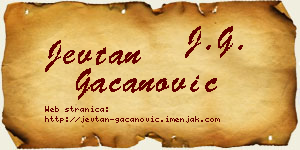 Jevtan Gačanović vizit kartica